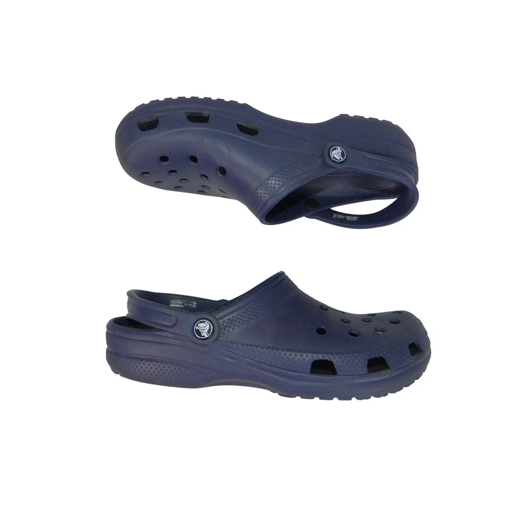 Crocs Classic Clogs Navy Blue Mens 9 Womens 11 Slip On Comfort Shoes 3620